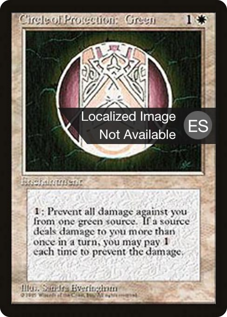 Circle of Protection: Green [Fourth Edition Foreign Black Border] | Shuffle n Cut Hobbies & Games