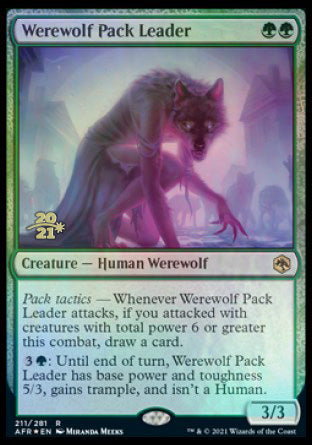 Werewolf Pack Leader [Dungeons & Dragons: Adventures in the Forgotten Realms Prerelease Promos] | Shuffle n Cut Hobbies & Games