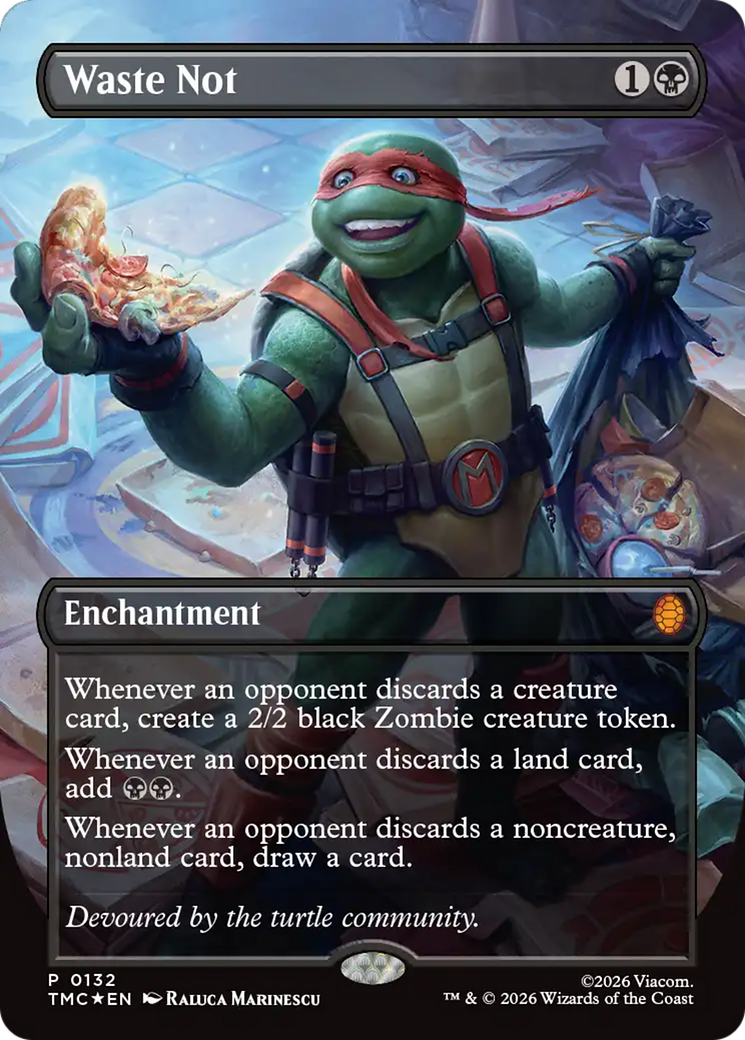 Waste Not (Borderless) [Teenage Mutant Ninja Turtles Promos] | Shuffle n Cut Hobbies & Games