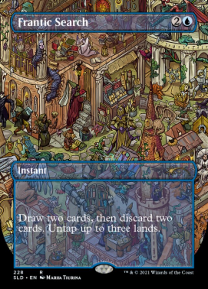 Frantic Search (Borderless) [Secret Lair Drop Series] | Shuffle n Cut Hobbies & Games