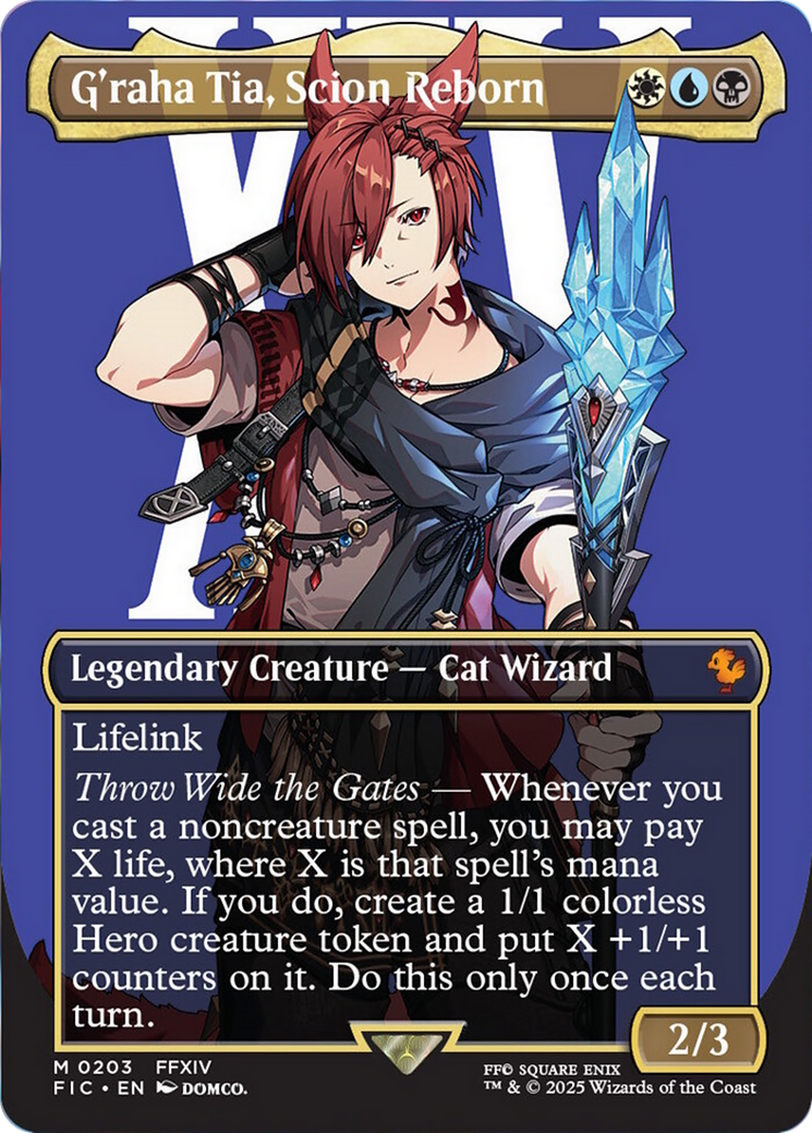 G'raha Tia, Scion Reborn (Borderless) [FINAL FANTASY Commander] | Shuffle n Cut Hobbies & Games