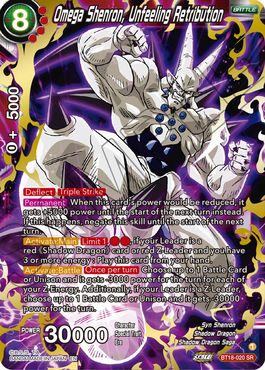Omega Shenron, Unfeeling Retribution (BT18-020) [Dawn of the Z-Legends] | Shuffle n Cut Hobbies & Games