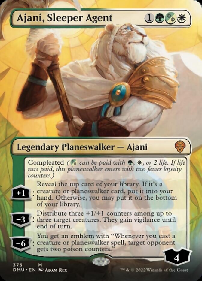 Ajani, Sleeper Agent (Borderless) (375) [Dominaria United] | Shuffle n Cut Hobbies & Games