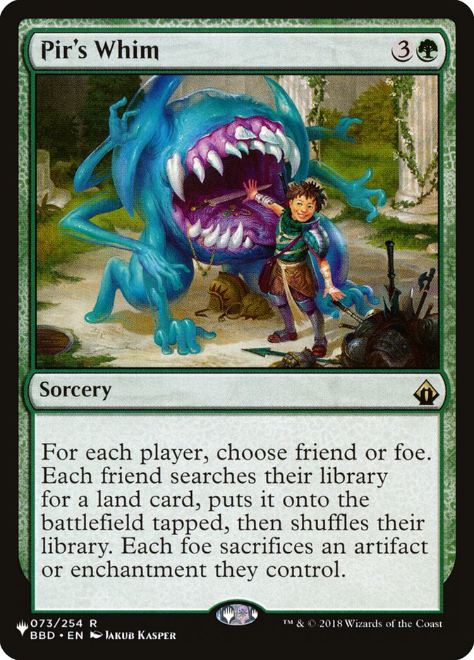Pir's Whim [The List] | Shuffle n Cut Hobbies & Games
