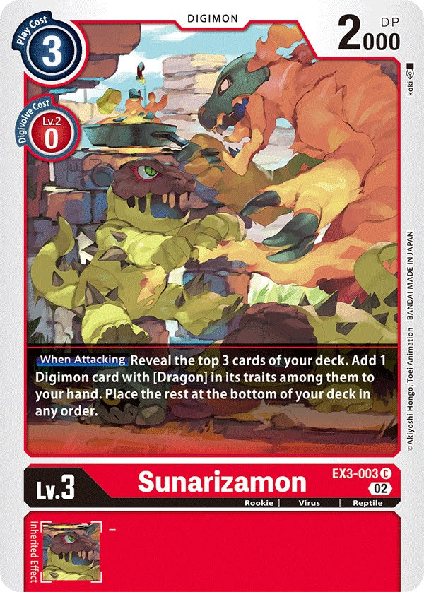Sunarizamon [EX3-003] [Draconic Roar] | Shuffle n Cut Hobbies & Games