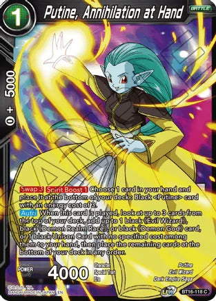 Putine, Annihilation at Hand (BT16-118) [Realm of the Gods] | Shuffle n Cut Hobbies & Games