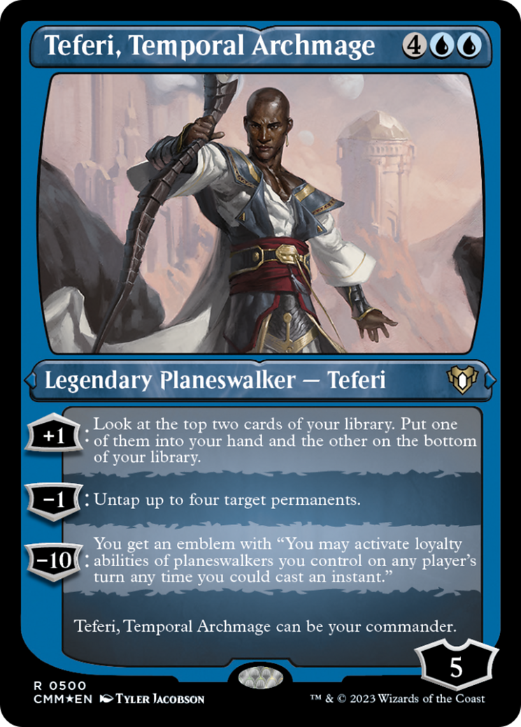 Teferi, Temporal Archmage (Foil Etched) [Commander Masters] | Shuffle n Cut Hobbies & Games