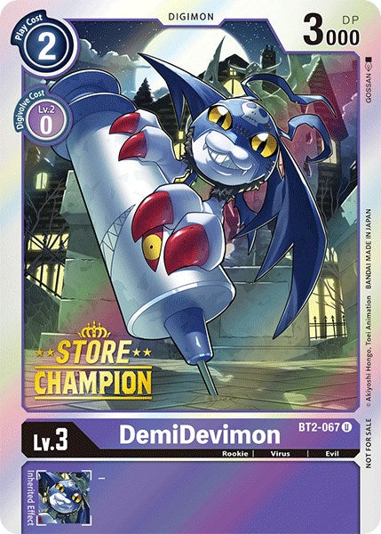 DemiDevimon [BT2-067] (Store Champion) [Release Special Booster Promos] | Shuffle n Cut Hobbies & Games