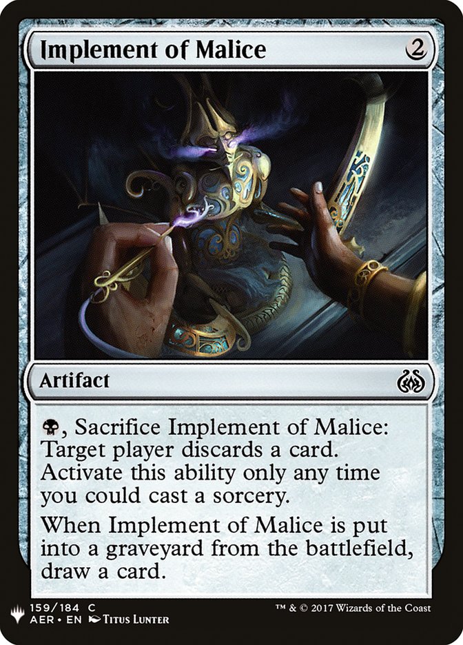 Implement of Malice [Mystery Booster] | Shuffle n Cut Hobbies & Games