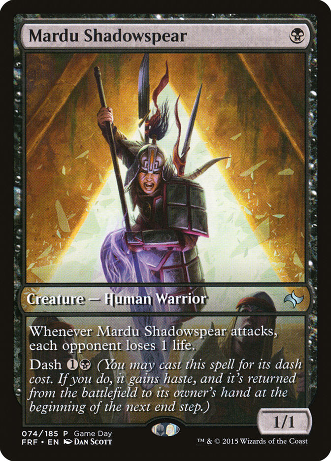 Mardu Shadowspear (Game Day) [Fate Reforged Promos] | Shuffle n Cut Hobbies & Games