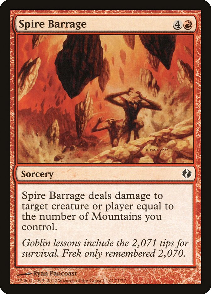 Spire Barrage [Duel Decks: Venser vs. Koth] | Shuffle n Cut Hobbies & Games