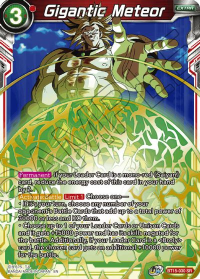 Gigantic Meteor (BT15-030) [Saiyan Showdown] | Shuffle n Cut Hobbies & Games