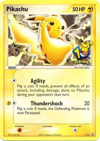 Pikachu (012) (10th Anniversary Promo) [Miscellaneous Cards] | Shuffle n Cut Hobbies & Games