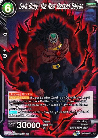 Dark Broly, the New Masked Saiyan (BT11-135) [Vermilion Bloodline 2nd Edition] | Shuffle n Cut Hobbies & Games