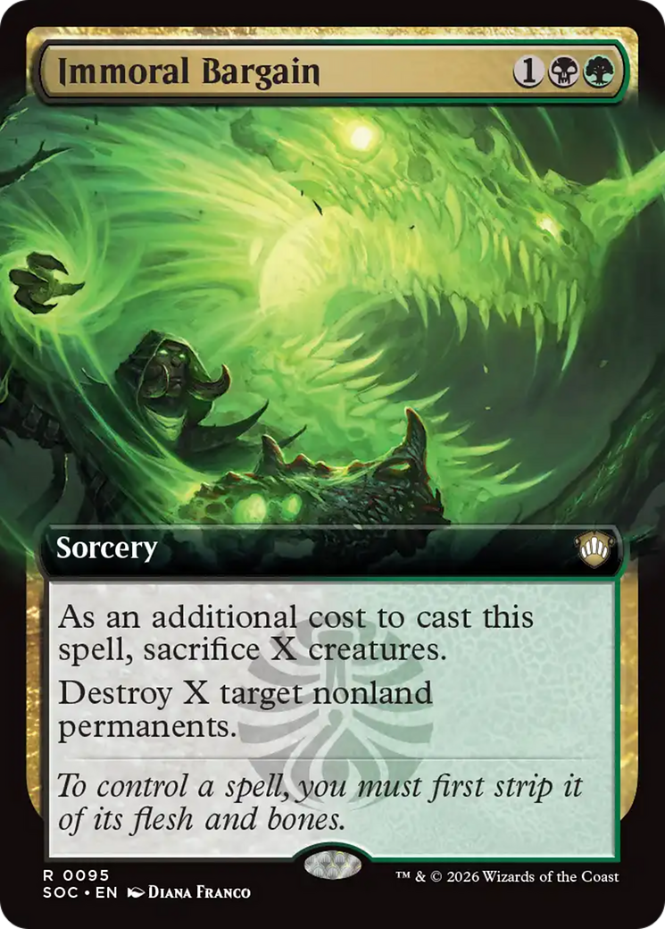 Immoral Bargain (Extended Art) [Secrets of Strixhaven Commander] | Shuffle n Cut Hobbies & Games