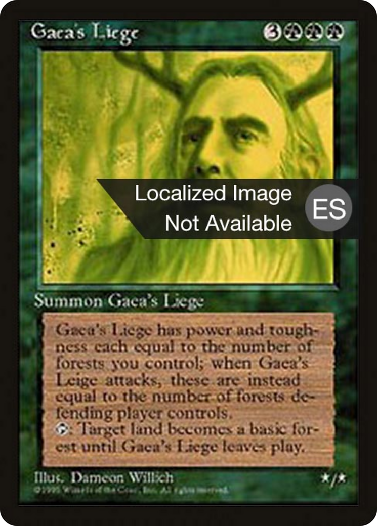Gaea's Liege [Fourth Edition Foreign Black Border] | Shuffle n Cut Hobbies & Games