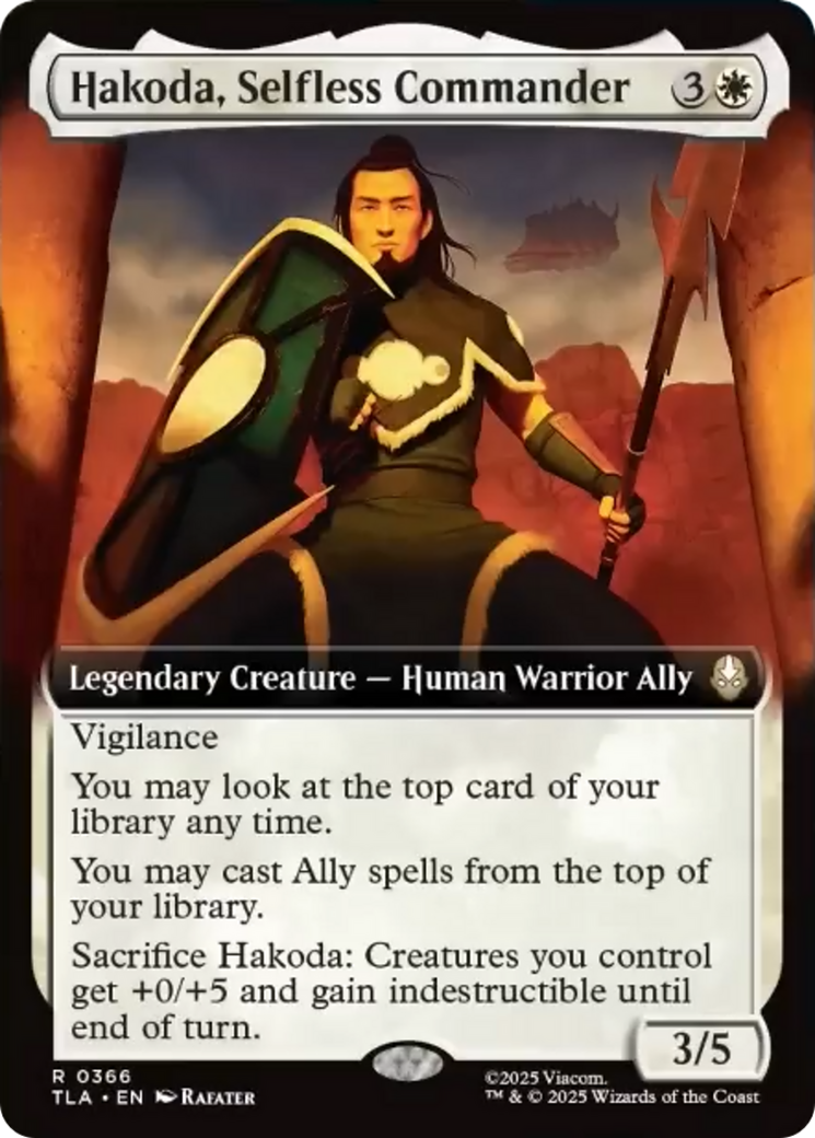 Hakoda, Selfless Commander (Extended Art) [Avatar: The Last Airbender] | Shuffle n Cut Hobbies & Games