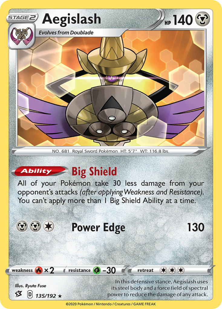 Aegislash (135/192) [Sword & Shield: Rebel Clash] | Shuffle n Cut Hobbies & Games