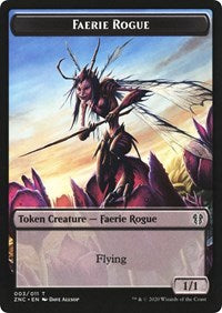 Faerie Rogue // Rat Double-Sided Token [Zendikar Rising Commander Tokens] | Shuffle n Cut Hobbies & Games