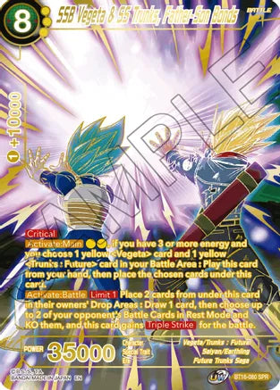 SSB Vegeta & SS Trunks, Father-Son Bonds (SPR) (BT16-080) [Realm of the Gods] | Shuffle n Cut Hobbies & Games