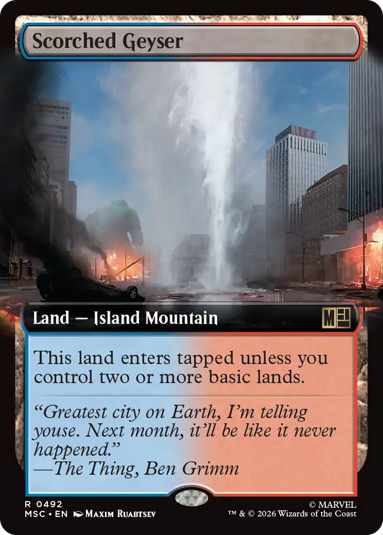 Scorched Geyser (Extended Art) [Marvel Super Heroes Commander] | Shuffle n Cut Hobbies & Games