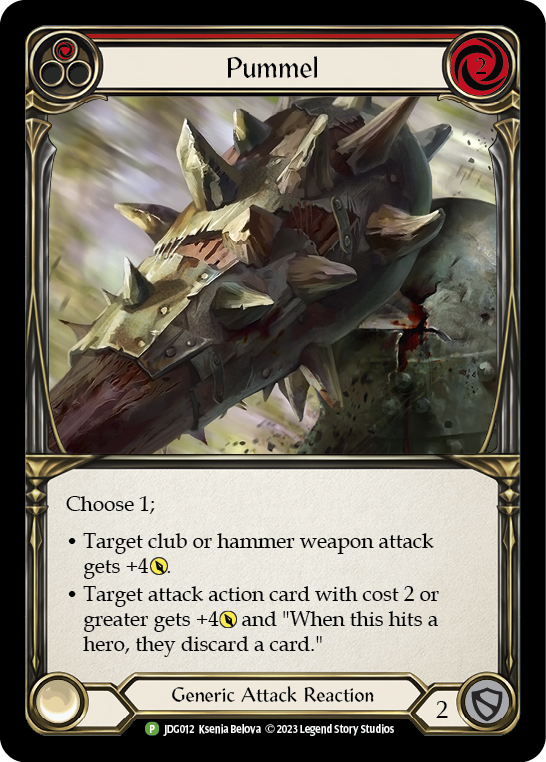 Pummel (Red) [JDG012] (Promo)  Cold Foil | Shuffle n Cut Hobbies & Games