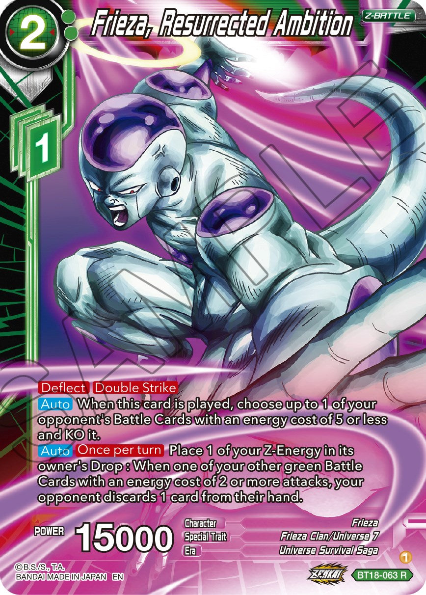 Frieza, Resurrected Ambition (BT18-063) [Dawn of the Z-Legends] | Shuffle n Cut Hobbies & Games