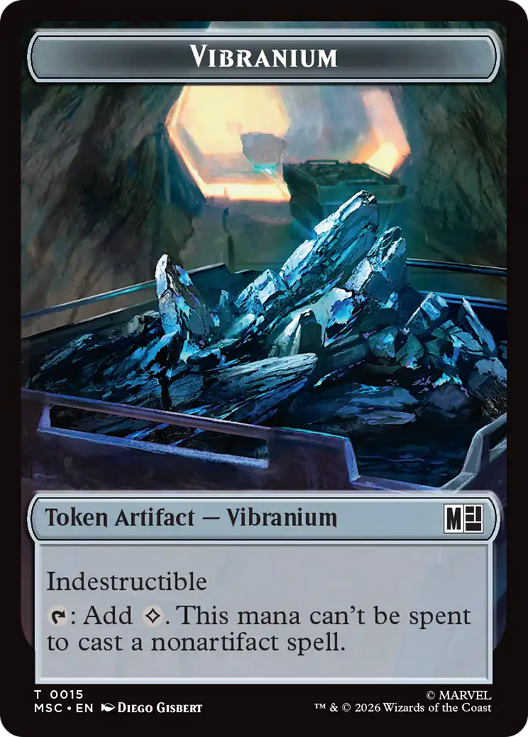 The Monarch (016) // Vibranium (015) Double-Sided Token [Marvel Super Heroes Commander Tokens] | Shuffle n Cut Hobbies & Games