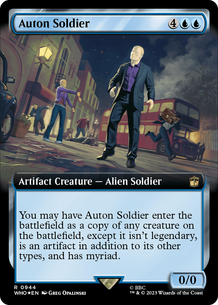 Auton Soldier (Extended Art) (Surge Foil) [Doctor Who] | Shuffle n Cut Hobbies & Games