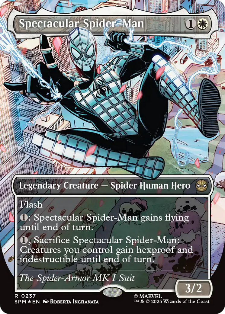 Spectacular Spider-Man (0237) (Borderless) (Textured Foil) [Marvel's Spider-Man] | Shuffle n Cut Hobbies & Games