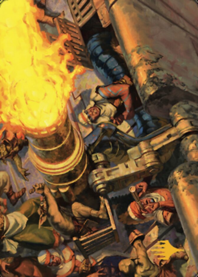 Mana Cannons Art Card (Gold-Stamped Signature) [Dominaria United Art Series] | Shuffle n Cut Hobbies & Games