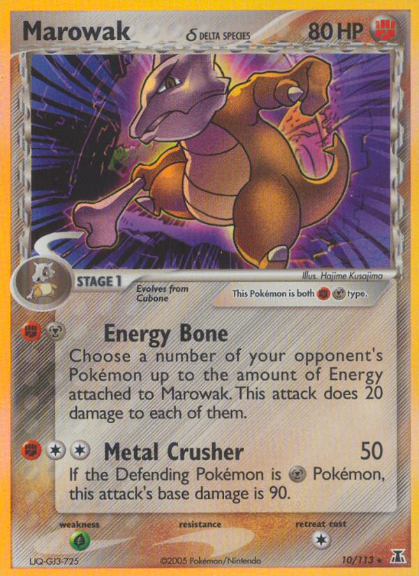 Marowak (10/113) (Delta Species) [EX: Delta Species] | Shuffle n Cut Hobbies & Games