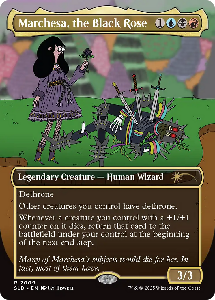 Marchesa, the Black Rose (Rainbow Foil) [Secret Lair Drop Series] | Shuffle n Cut Hobbies & Games