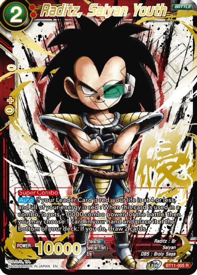 Raditz, Saiyan Youth (Alternate Art) (BT11-005) [Special Anniversary Set 2021] | Shuffle n Cut Hobbies & Games