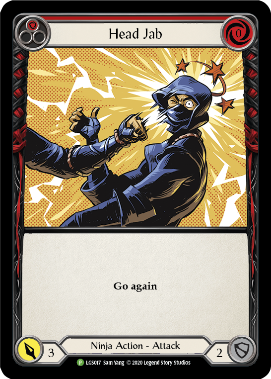 Head Jab (Red) [LGS017] (Promo)  Rainbow Foil | Shuffle n Cut Hobbies & Games