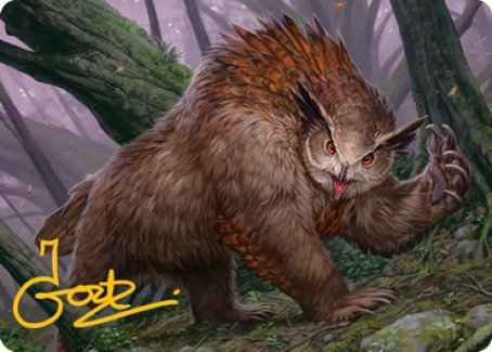 Owlbear Art Card (Gold-Stamped Signature) [Dungeons & Dragons: Adventures in the Forgotten Realms Art Series] | Shuffle n Cut Hobbies & Games