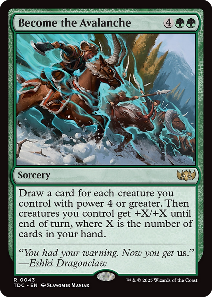 Become the Avalanche [Tarkir: Dragonstorm Commander] | Shuffle n Cut Hobbies & Games