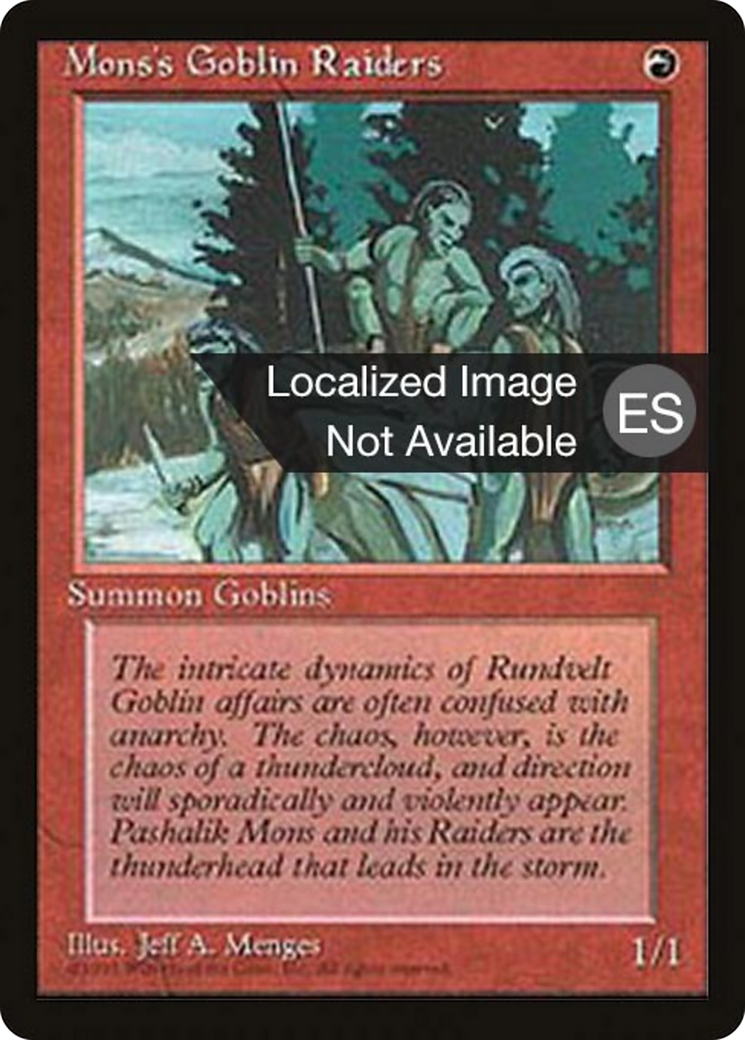 Mons's Goblin Raiders [Fourth Edition Foreign Black Border] | Shuffle n Cut Hobbies & Games