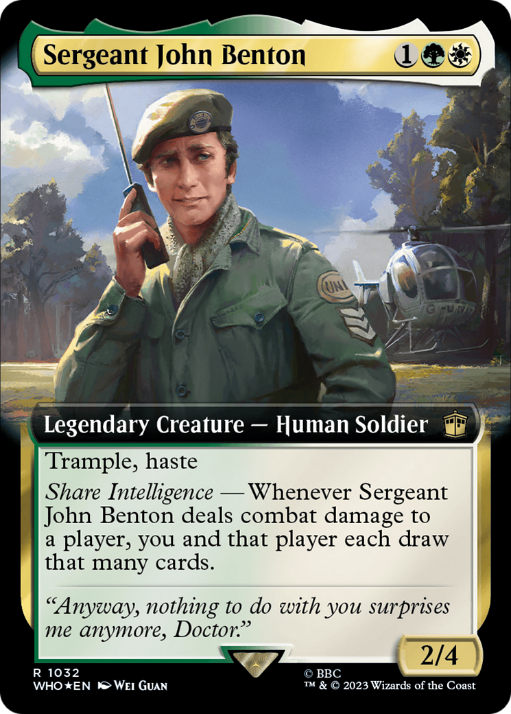 Sergeant John Benton (Extended Art) (Surge Foil) [Doctor Who] | Shuffle n Cut Hobbies & Games