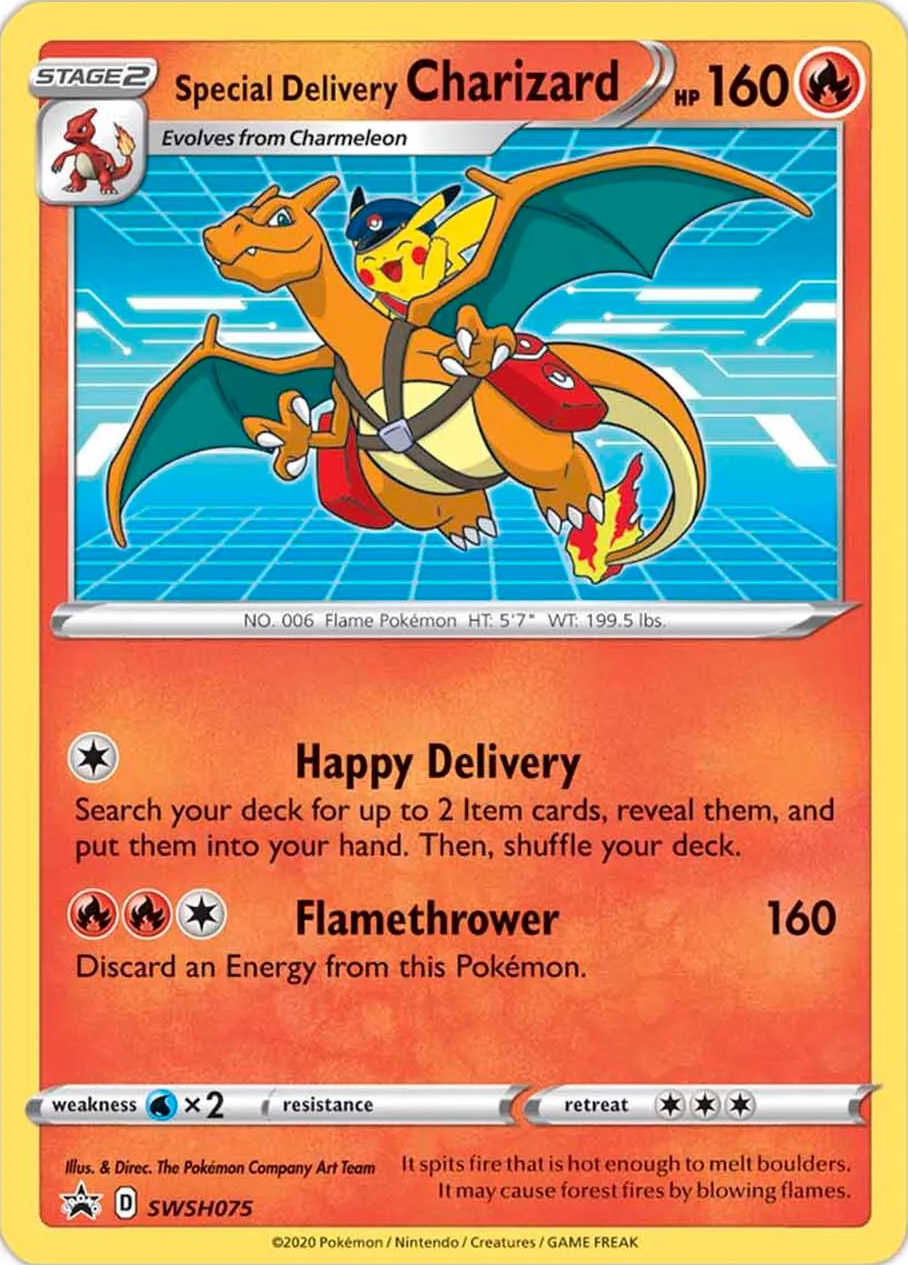 Special Delivery Charizard (SWSH075) [Sword & Shield: Black Star Promos] | Shuffle n Cut Hobbies & Games