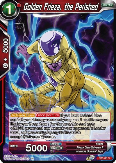 Golden Frieza, the Perished (EB1-08) [Battle Evolution Booster] | Shuffle n Cut Hobbies & Games