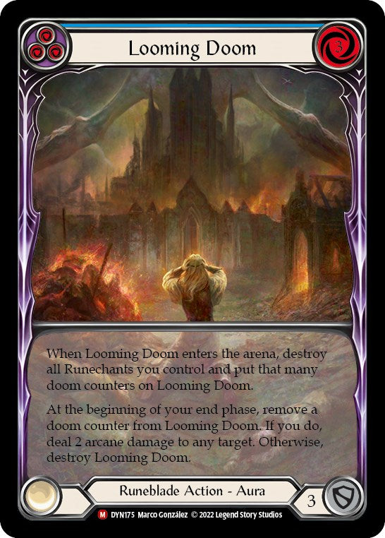 Looming Doom (Extended Art) [DYN175] (Dynasty)  Rainbow Foil | Shuffle n Cut Hobbies & Games