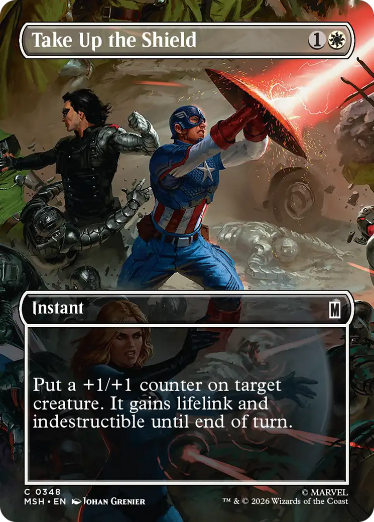 Take Up the Shield (Borderless) [Marvel Super Heroes] | Shuffle n Cut Hobbies & Games