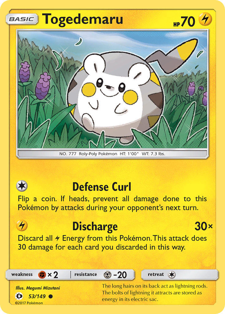 Togedemaru (53/149) [Sun & Moon: Base Set] | Shuffle n Cut Hobbies & Games