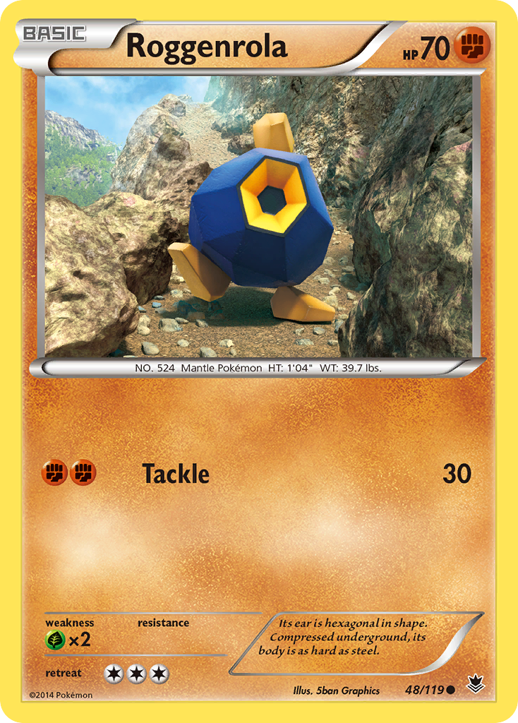 Roggenrola (48/119) [XY: Phantom Forces] | Shuffle n Cut Hobbies & Games