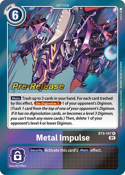 Metal Impulse [BT9-107] [X Record Pre-Release Promos] | Shuffle n Cut Hobbies & Games