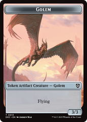 Construct // Golem (0013) Double-Sided Token [Aetherdrift Commander Tokens] | Shuffle n Cut Hobbies & Games