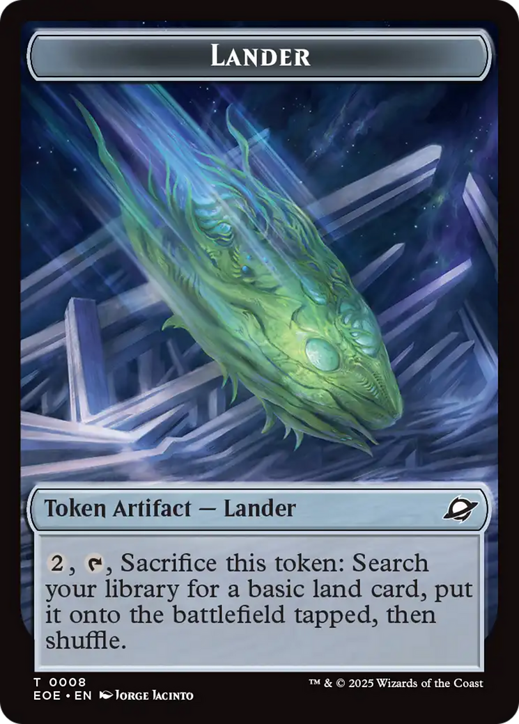 Human Soldier // Lander (0008) Double-Sided Token [Edge of Eternities Tokens] | Shuffle n Cut Hobbies & Games