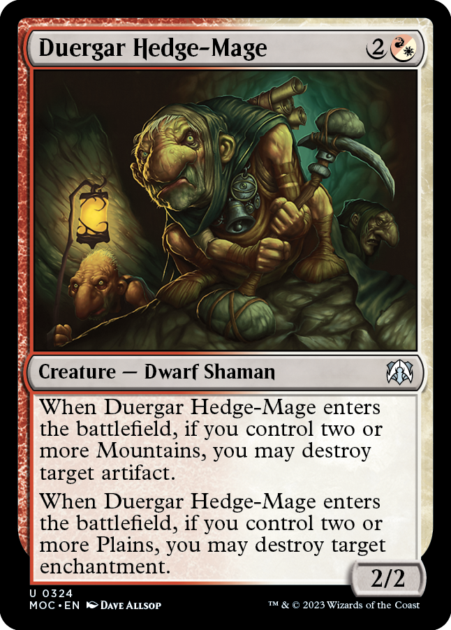 Duergar Hedge-Mage [March of the Machine Commander] | Shuffle n Cut Hobbies & Games
