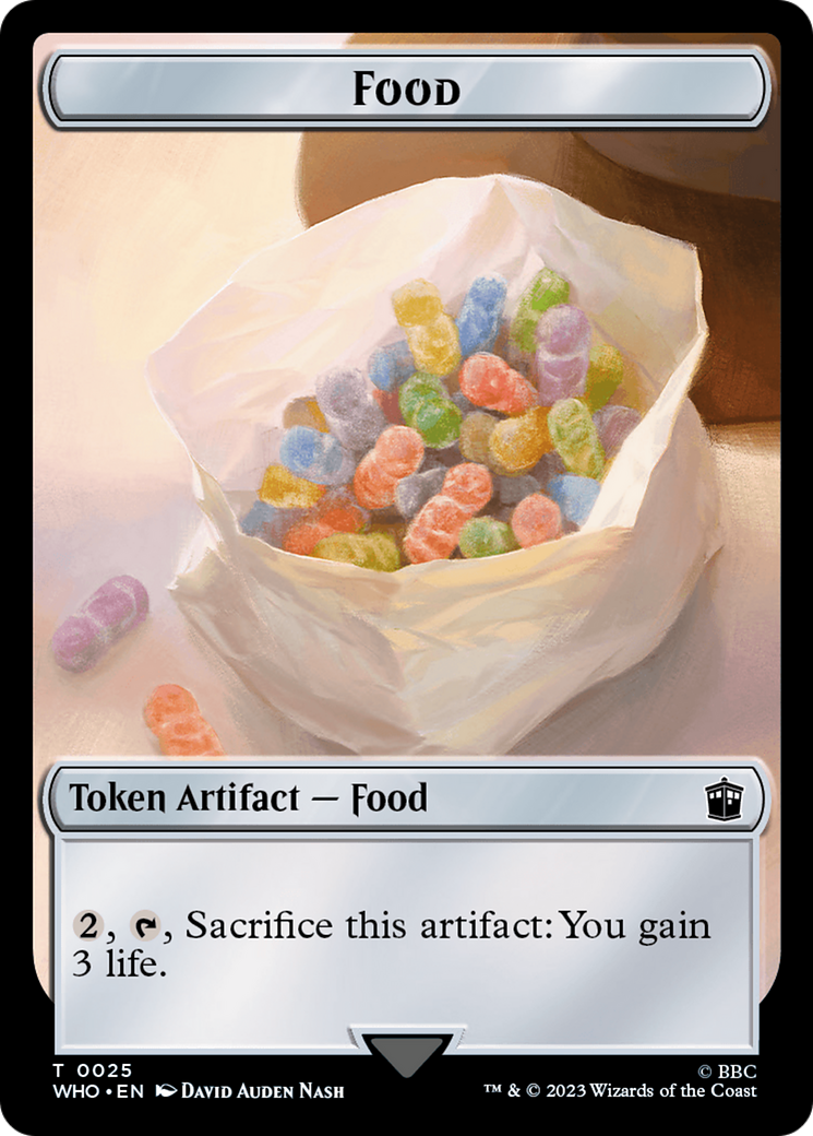 Soldier // Food (0025) Double-Sided Token [Doctor Who Tokens] | Shuffle n Cut Hobbies & Games